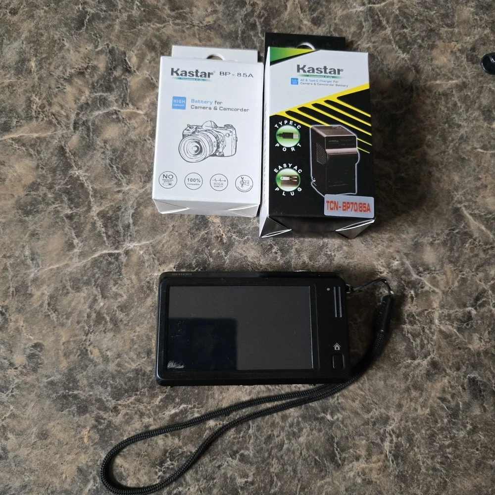 Samsung SH100 14.2MP Digital Camera Black WiFi Touchscreen 5x Zoom Tested